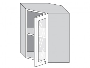 1.60.3у Шкаф настенный (h=720) угловой на 600мм со стекл. дверцей в Миассе - miass.магазин96.com | фото