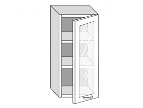 19.40.3 Шкаф настенный (h=913) на 400мм с 1-ой стекл. дверцей в Миассе - miass.магазин96.com | фото