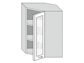 19.60.3у Шкаф настенный (h=913) угловой на 600мм со стекл. дверцей в Миассе - miass.магазин96.com | фото