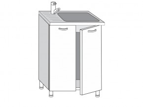 2.60.2мн Шкаф-стол на 600мм под накладную мойку с 2-мя дверцами в Миассе - miass.магазин96.com | фото