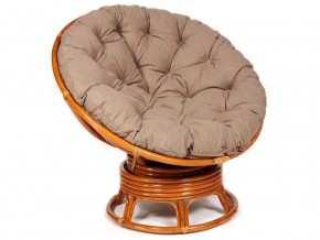 Кресло-качалка Papasan w 23/01 B с подушкой Cognac, экошерсть Коричневый в Миассе - miass.магазин96.com | фото