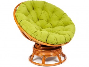 Кресло-качалка Papasan w 23/01 B с подушкой Cognac, флок Олива в Миассе - miass.магазин96.com | фото