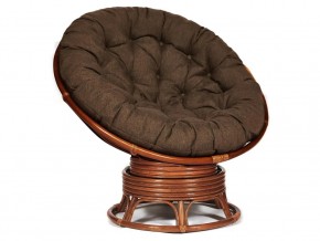 Кресло-качалка Papasan w 23/01 B с подушкой Pecan, ткань Коричневый в Миассе - miass.магазин96.com | фото