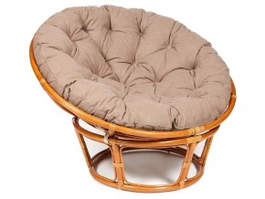 Кресло Papasan 23/01 W с подушкой Cognac, экошерсть Коричневый в Миассе - miass.магазин96.com | фото