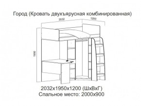 Кровать двухъярусная комбинированная в Миассе - miass.магазин96.com | фото