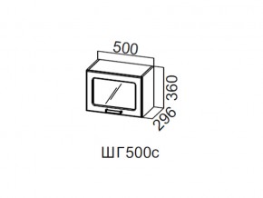 ШГ500с/360 Шкаф навесной 500/360 (горизонт. со стеклом) в Миассе - miass.магазин96.com | фото