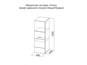 Шкаф навесной (глухой) Левый в Миассе - miass.магазин96.com | фото