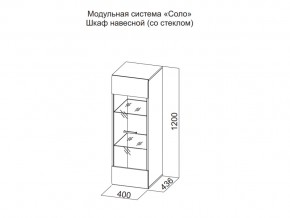 Шкаф навесной (со стеклом) в Миассе - miass.магазин96.com | фото