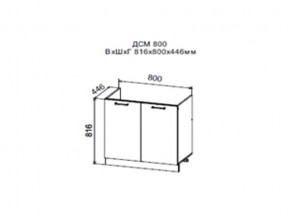 Шкаф нижний ДСМ800 под мойку в Миассе - miass.магазин96.com | фото